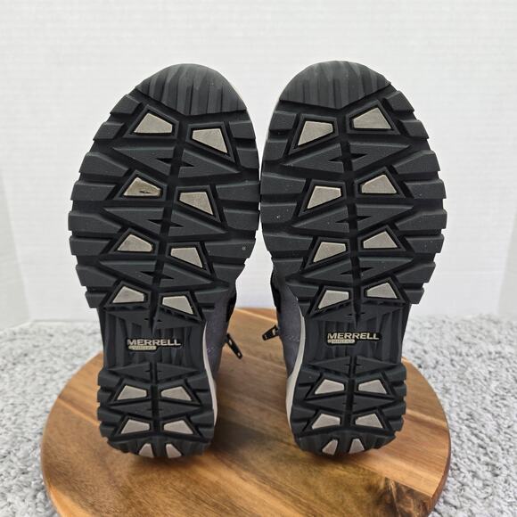 Merrell Icepack Mid Zip Polar Gray Leather 200 Gram Winter Boots Womens 8.5 - Picture 10 of 16